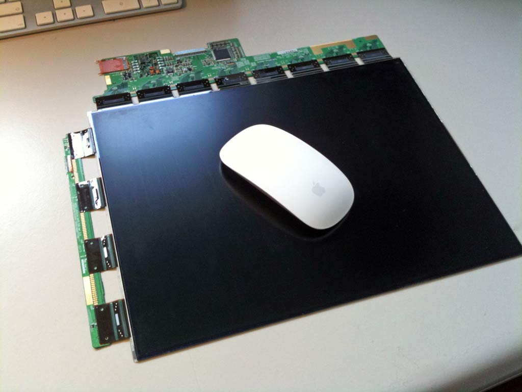 Altes Pismo-Display als Mousepad