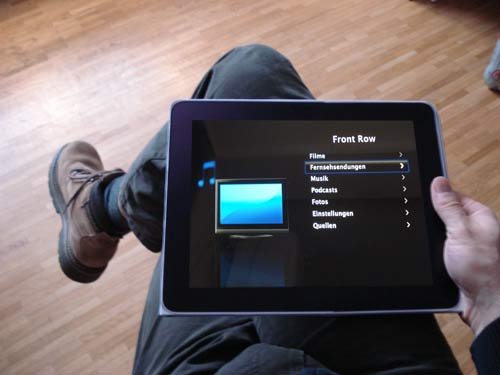 iPad mit FrontRow